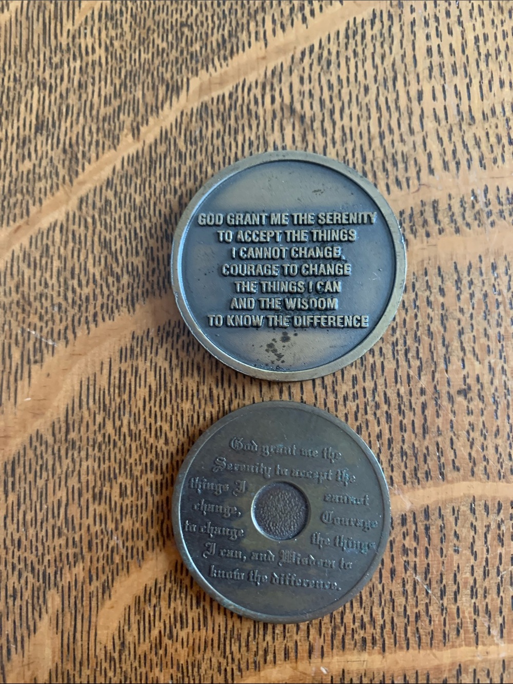 Bronze Serenity Prayer Coins - Inspirational Home Design Accent